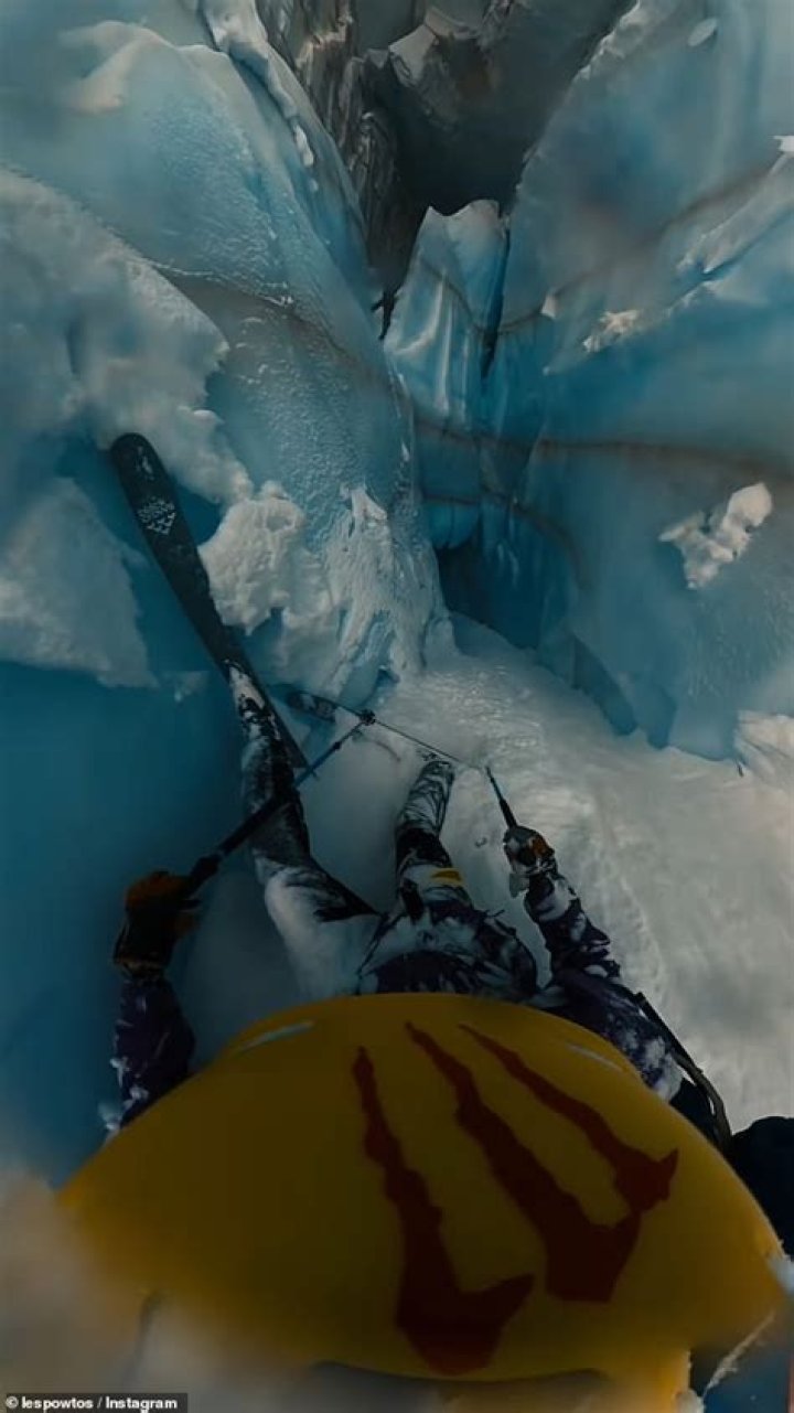 
“Definitely had divine intervention on his side”: French skier falls into crevasse in terrifying viral video 