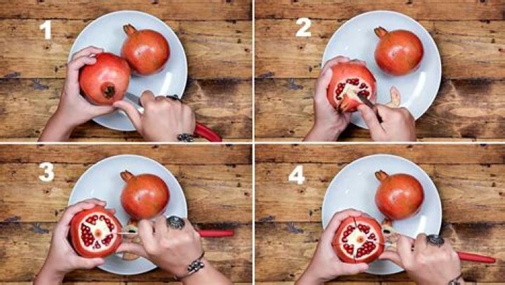 How to cut pomegranate fruit
