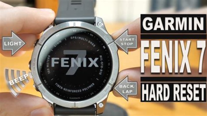 How to reset garmin fenix 5