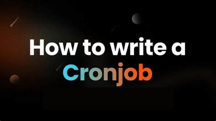 How to write a cron job