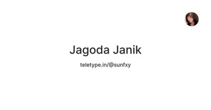 Jagoda Janik Net Worth