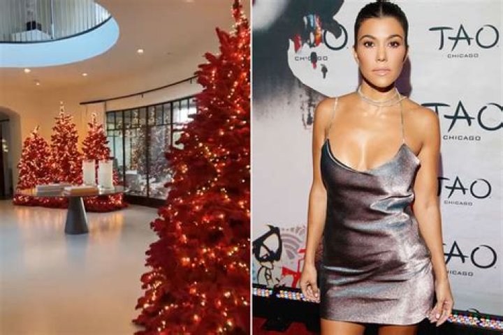 
Kourtney Kardashian Shows Off Red Christmas Trees as She Teases Her Holiday Decor 