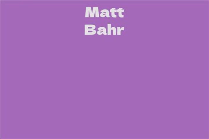 Matt Bahr Net Worth