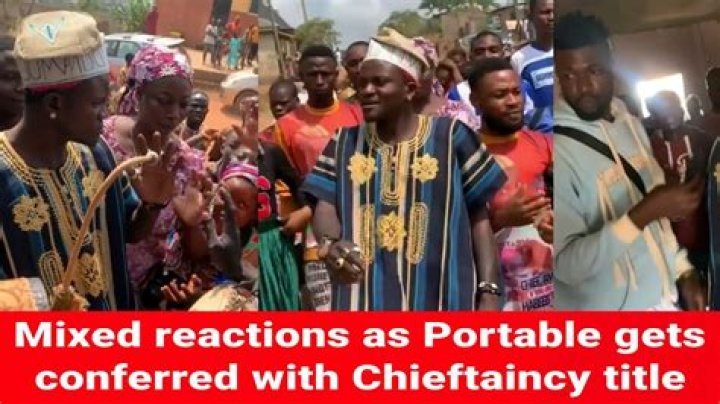 
Mixed Reactions As Portable Gets Conferred With Chieftaincy Title 