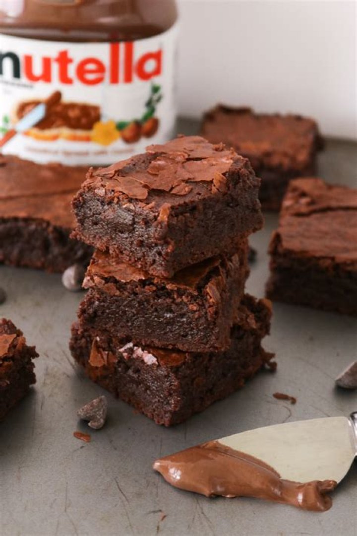 Nutella Brownies - Celebrating Sweets