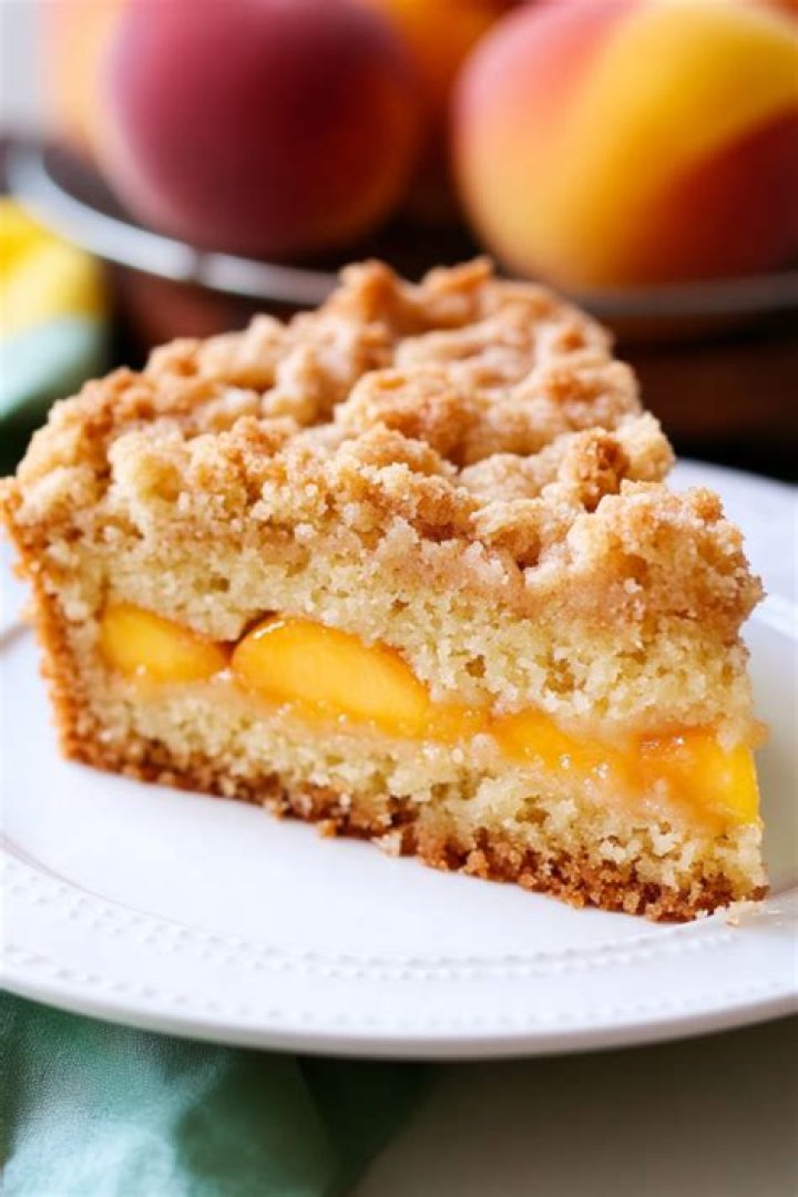 Peach Cake with Crumb Topping