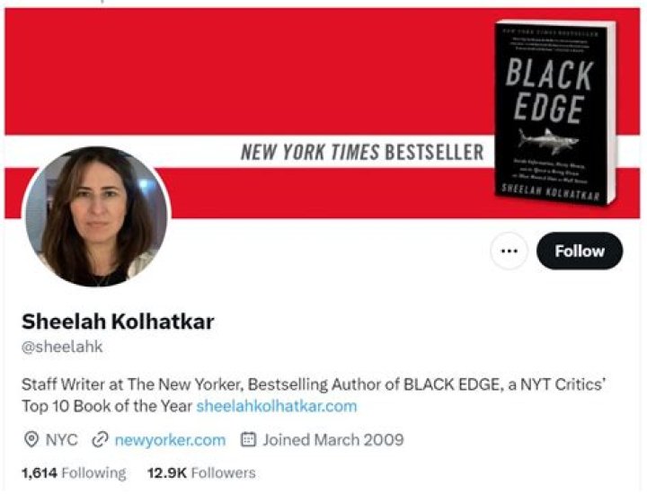 Sheelah Kolhatkar Wikipedia: Everything To Know About Writer