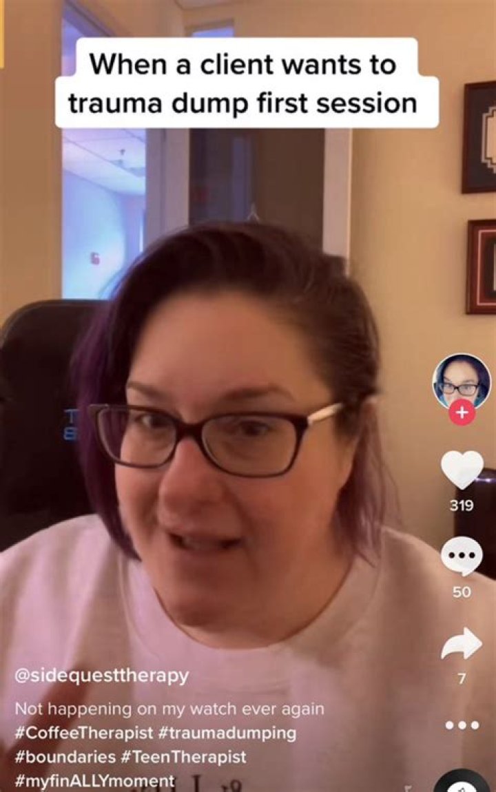TikTok: What Is Sidequest Therapy Trauma Dump? @Sidequesttherapy User Account Details