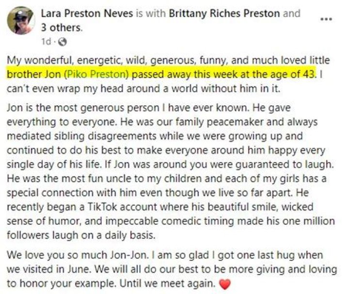 What Happened To Piko Preston? Obituary And Death Cause Of The Tiktok Star